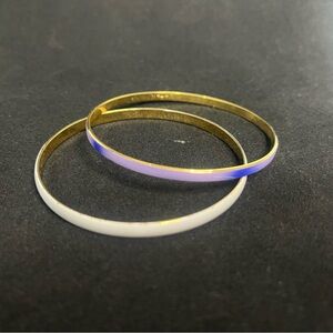 vintage purple white gold tone bangles boho gypsy marked japan on purple